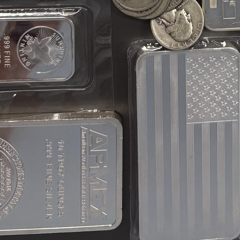 1oz silver bars and APMEX bullion